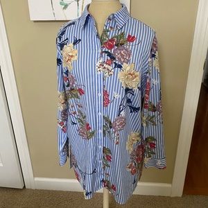 Size O Chicos floral long sleeve tunic